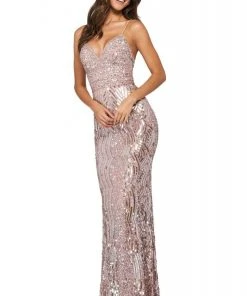 Sherri Hill - 53795 Sequins Beaded V-Neck Evening Dress 8 Sherri Hill - 53795 Sequins Beaded V-Neck Evening Dress