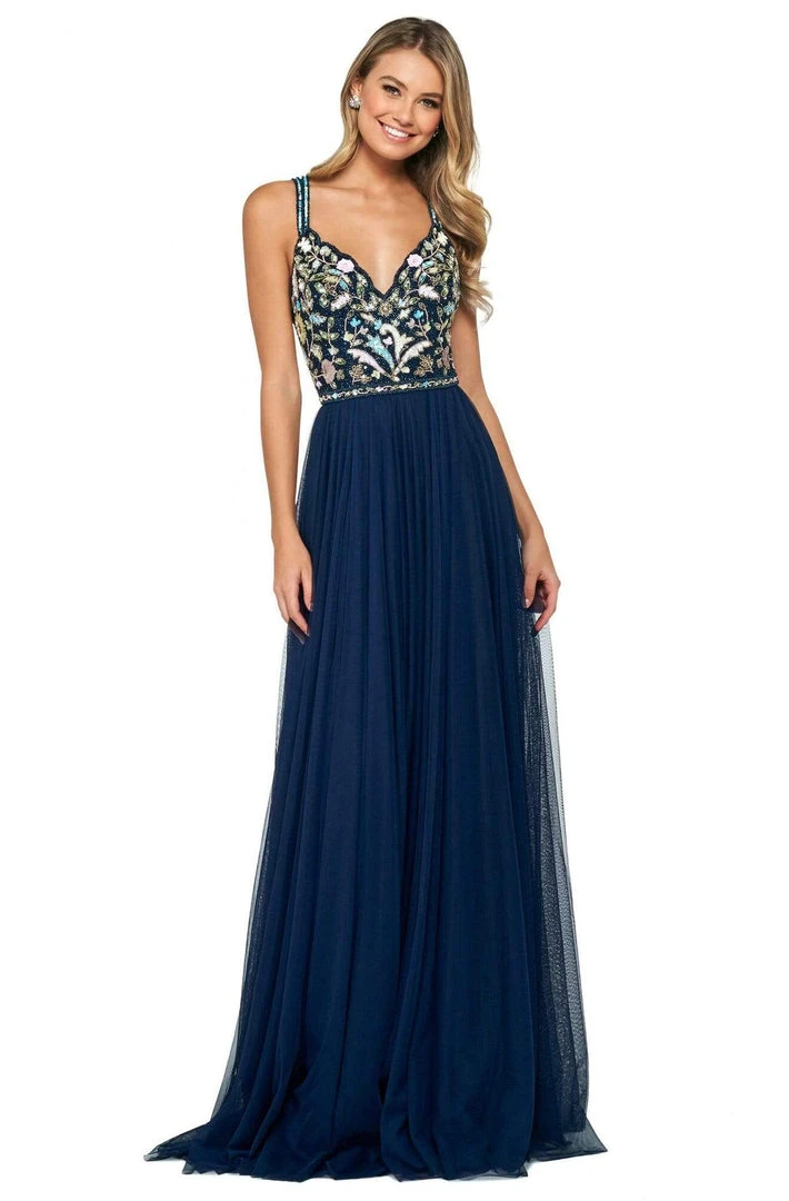 Sherri Hill - 53803 Crisscross Strapped Beaded A-Line Dress 3 Sherri Hill - 53803 Crisscross Strapped Beaded A-Line Dress