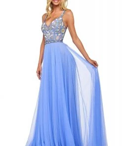 Sherri Hill - 53803 Crisscross Strapped Beaded A-Line Dress 10 Sherri Hill - 53803 Crisscross Strapped Beaded A-Line Dress