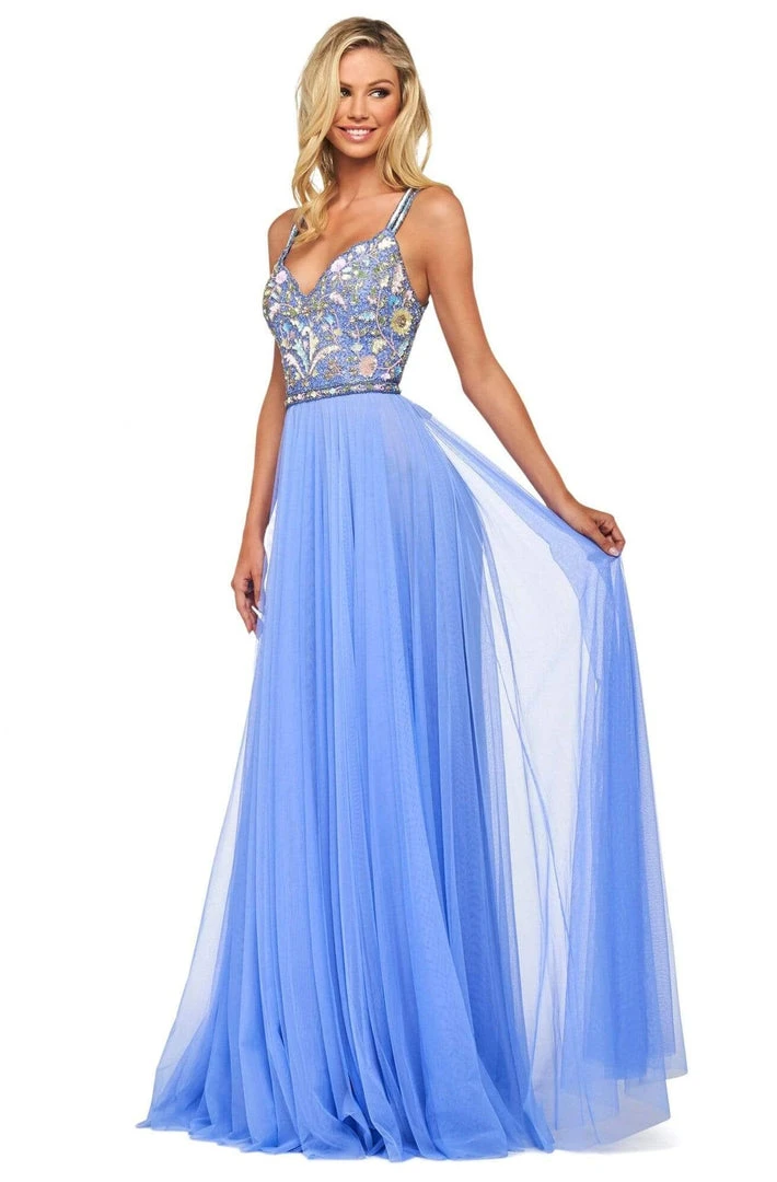 Sherri Hill - 53803 Crisscross Strapped Beaded A-Line Dress 6 Sherri Hill - 53803 Crisscross Strapped Beaded A-Line Dress