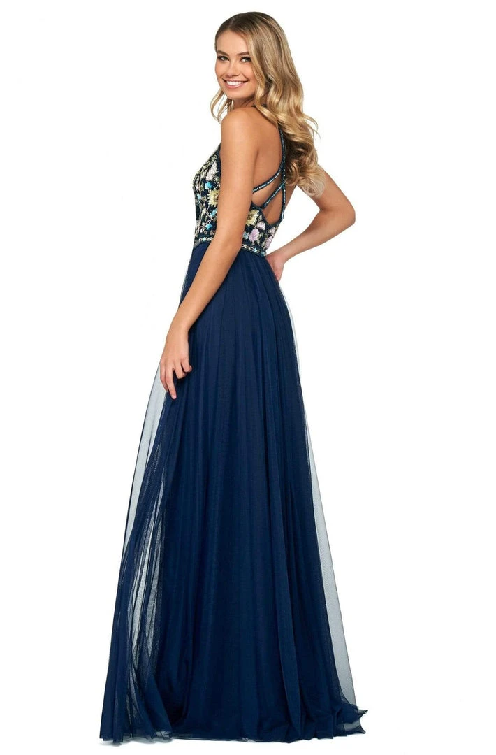 Sherri Hill - 53803 Crisscross Strapped Beaded A-Line Dress 5 Sherri Hill - 53803 Crisscross Strapped Beaded A-Line Dress