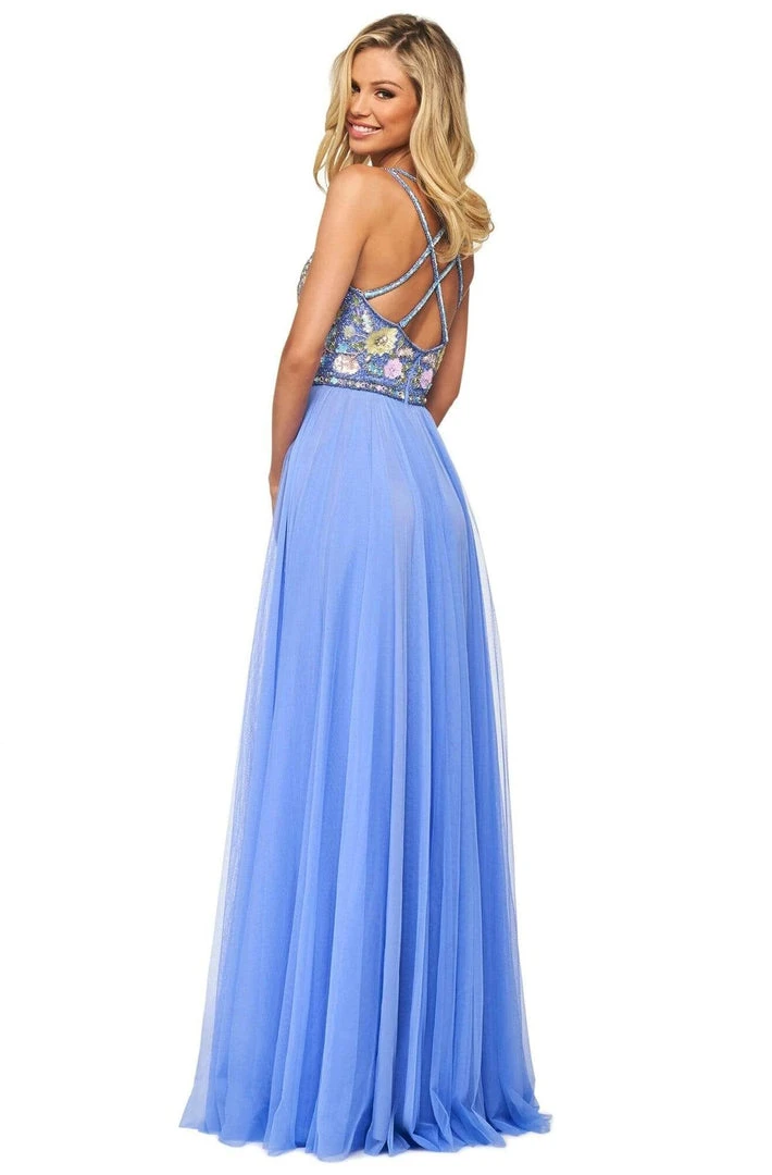 Sherri Hill - 53803 Crisscross Strapped Beaded A-Line Dress 7 Sherri Hill - 53803 Crisscross Strapped Beaded A-Line Dress