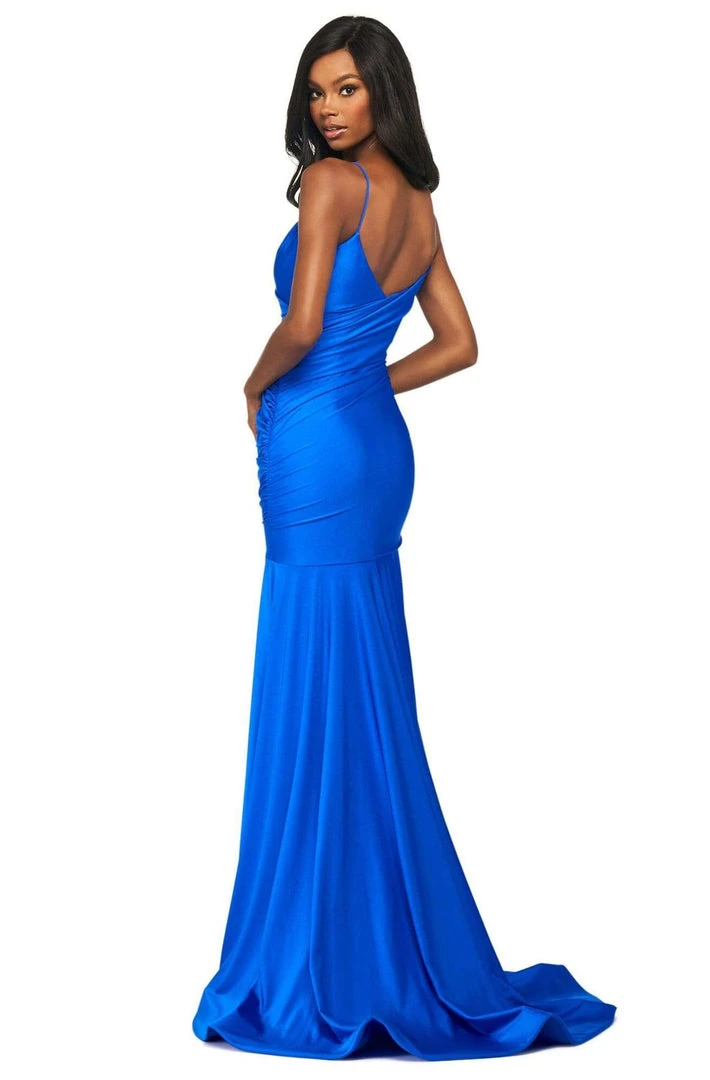 Sherri Hill - 53809 Ruched Sweetheart High-Low Jersey Dress 6 Sherri Hill - 53809 Ruched Sweetheart High-Low Jersey Dress