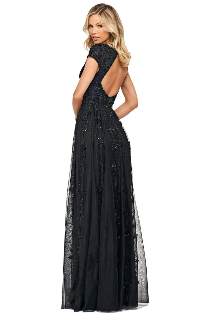 Sherri Hill - 53815 V-Neck Beaded Sheath Dress 4 Sherri Hill - 53815 V-Neck Beaded Sheath Dress