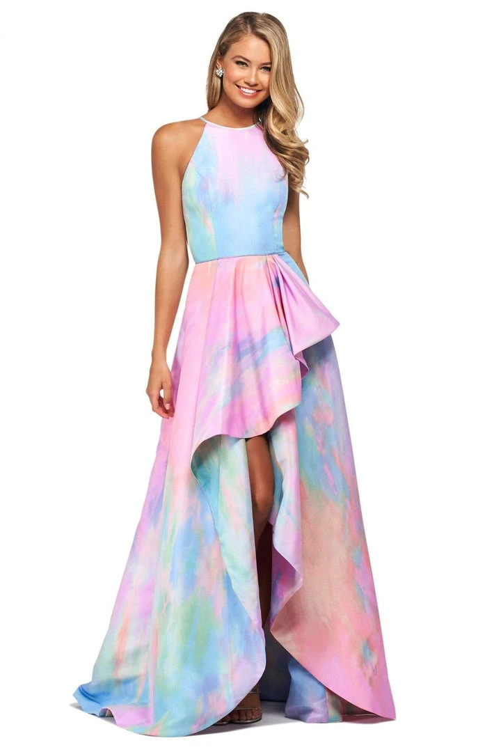 Sherri Hill - 53870 Neckline Taffeta A-Line Dress 3 Sherri Hill - 53870 Neckline Taffeta A-Line Dress