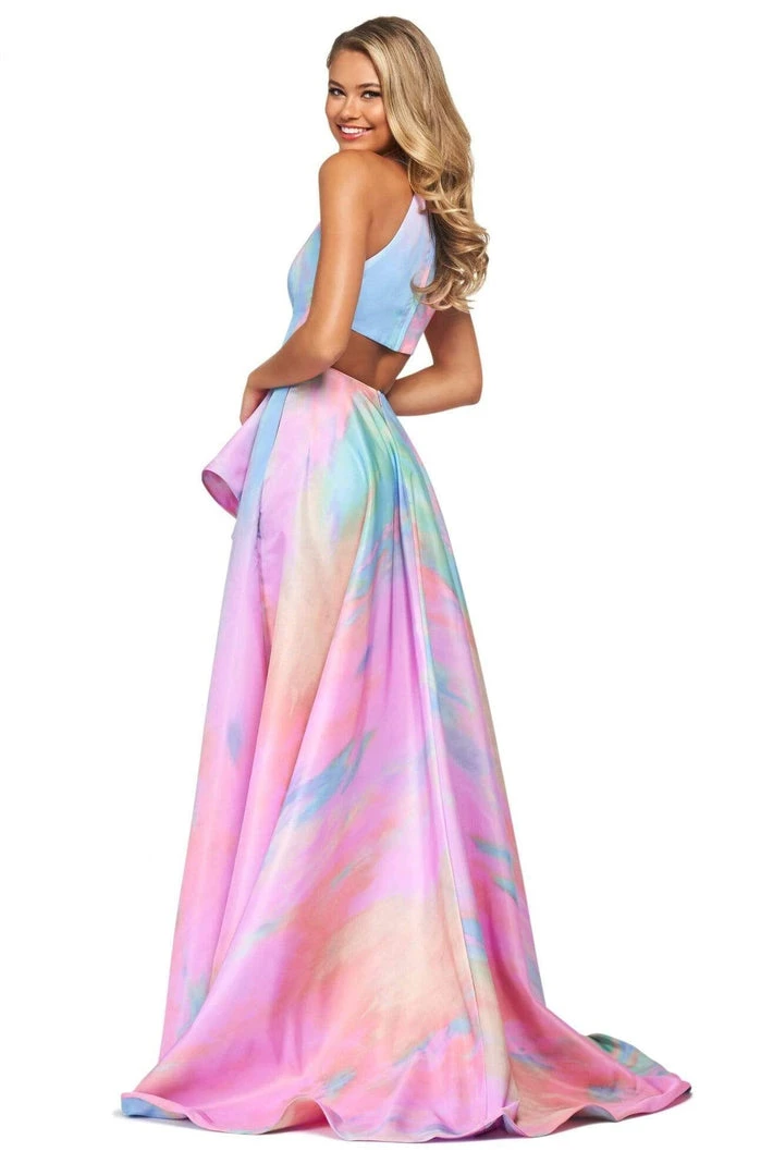 Sherri Hill - 53870 Neckline Taffeta A-Line Dress 4 Sherri Hill - 53870 Neckline Taffeta A-Line Dress
