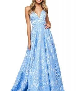 Sherri Hill - 53881 V-Neck Long A-Line Dress