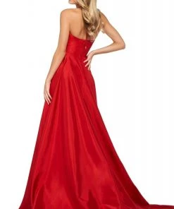 Sherri Hill - 53904 Plunging Bodice A-Line Taffeta Dress