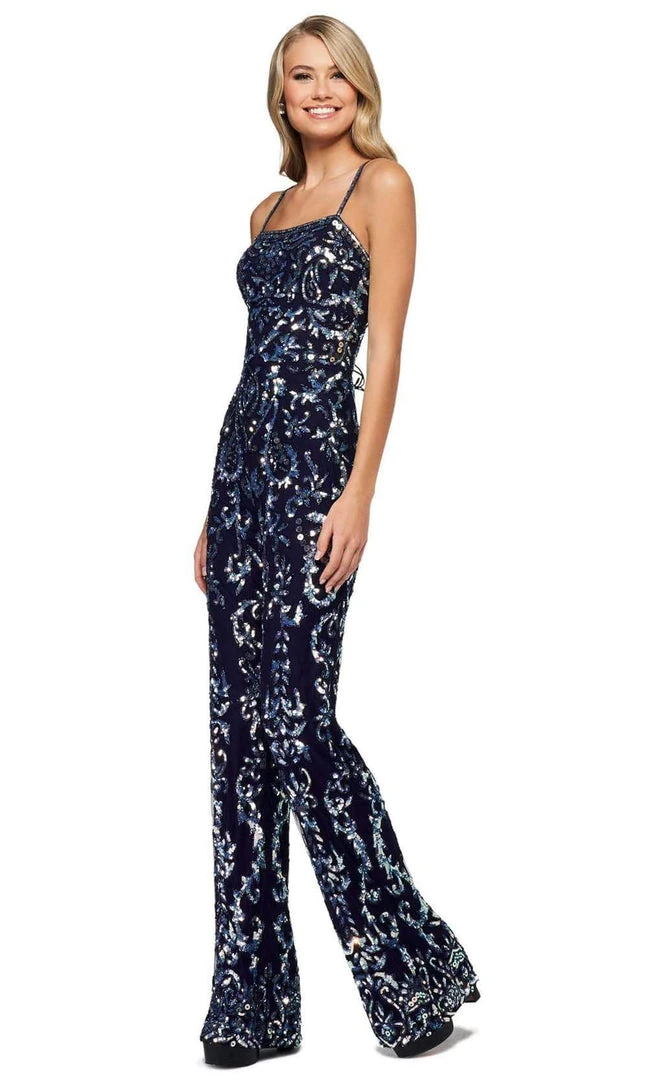 Sherri Hill - 54055 Sleeveless Sequin Jumpsuit 5 Sherri Hill - 54055 Sleeveless Sequin Jumpsuit