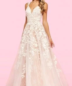 Sherri Hill - 54159 Sleeveless V-Neck Floral Appliques Lace Tulle Gown 7 Sherri Hill - 54159 Sleeveless V-Neck Floral Appliques Lace Tulle Gown