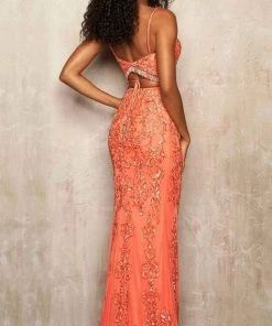 Sherri Hill - 54219 Two-Piece Bead-Fringed Sheath Gown 8 Sherri Hill - 54219 Two-Piece Bead-Fringed Sheath Gown