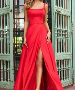 Sherri Hill - 54298 Scoop A-Line Dress With Slit