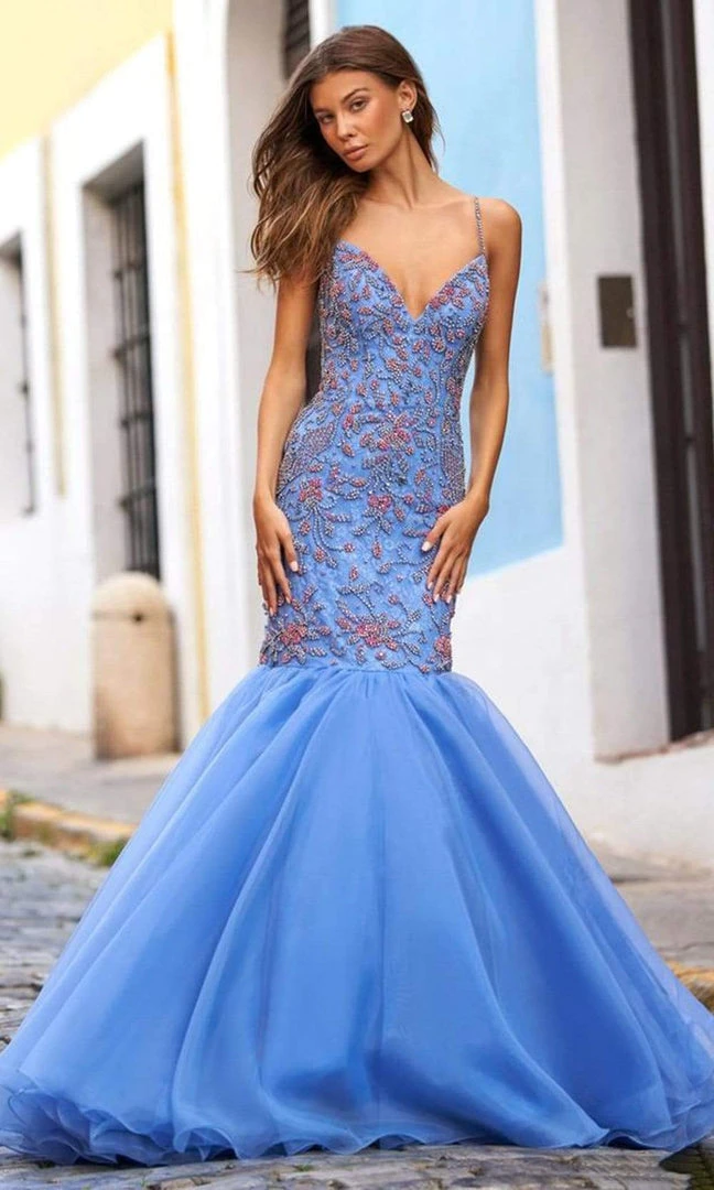 Sherri Hill - 54388 Plunging V-Neck Mermaid Evening Dress 3 Sherri Hill - 54388 Plunging V-Neck Mermaid Evening Dress