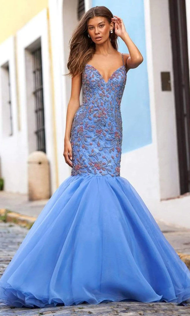 Sherri Hill - 54388 Plunging V-Neck Mermaid Evening Dress 4 Sherri Hill - 54388 Plunging V-Neck Mermaid Evening Dress
