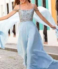 Sherri Hill - 54390 Beaded Cold Shoulder Gown