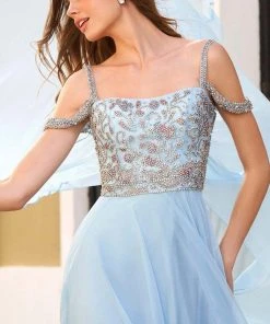 Sherri Hill - 54390 Beaded Cold Shoulder Gown