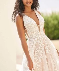 Sherri Hill - 54862 Embroidered Lace A-Line Gown 7 Sherri Hill - 54862 Embroidered Lace A-Line Gown