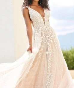 Sherri Hill - 54862 Embroidered Lace A-Line Gown 6 Sherri Hill - 54862 Embroidered Lace A-Line Gown