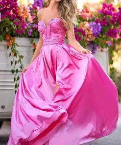 Sherri Hill - 54877 Ruched Sweetheart A-Line Gown