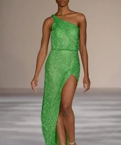 Sherri Hill - 54908 One Shoulder Bead Blouson Gown 9 Sherri Hill - 54908 One Shoulder Bead Blouson Gown