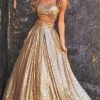Sherri Hill - 55003 Two Piece Sequined Volume Dress 1 Sherri Hill - 55003 Two Piece Sequined Volume Dress