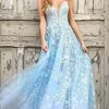 Sherri Hill - 55009 Embroidered Organza Flowy A-line Gown