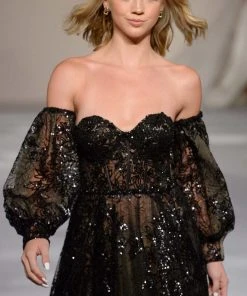 Sherri Hill - 55017 Sweetheart Detachable Sleeve Dress