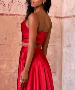 Sherri Hill - 55018 Cowl Neck Two Piece Gown