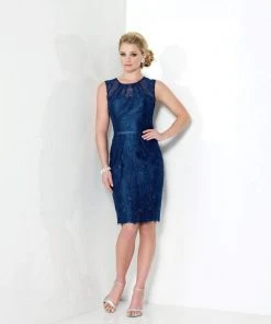 Social Occasions By Mon Cheri Social Occasions - 215803 Two-Piece Lace Illusion Jewel Neck Dress 8 Social Occasions By Mon Cheri Social Occasions - 215803 Two-Piece Lace Illusion Jewel Neck Dress