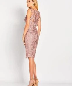 Social Occasions By Mon Cheri - Embroidered Bateau Cocktail Dress 119829 7 Social Occasions By Mon Cheri - Embroidered Bateau Cocktail Dress 119829