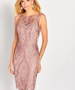 Social Occasions By Mon Cheri - Embroidered Bateau Cocktail Dress 119829 8 Social Occasions By Mon Cheri - Embroidered Bateau Cocktail Dress 119829