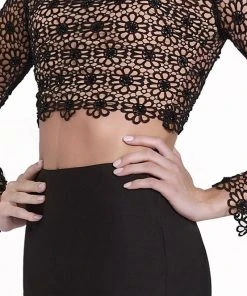 Tarik Ediz - Floral Long Sleeve Gown 92535 Long Dresses 13 Tarik Ediz - Floral Long Sleeve Gown 92535 Long Dresses