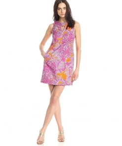 Short Dresses Taylor - 5395M Keyhole Floral Sheath Dress