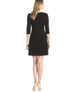 Taylor - Linear Print Bateau Neck Dress 5826M Short Dresses